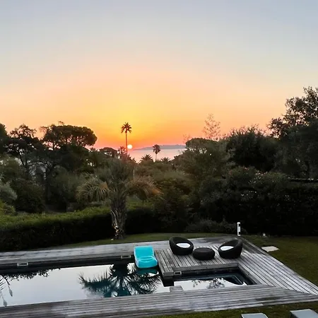Luxueuse Vue Avec Piscine Golfe De St Tropez 14 Personnes * 그리모